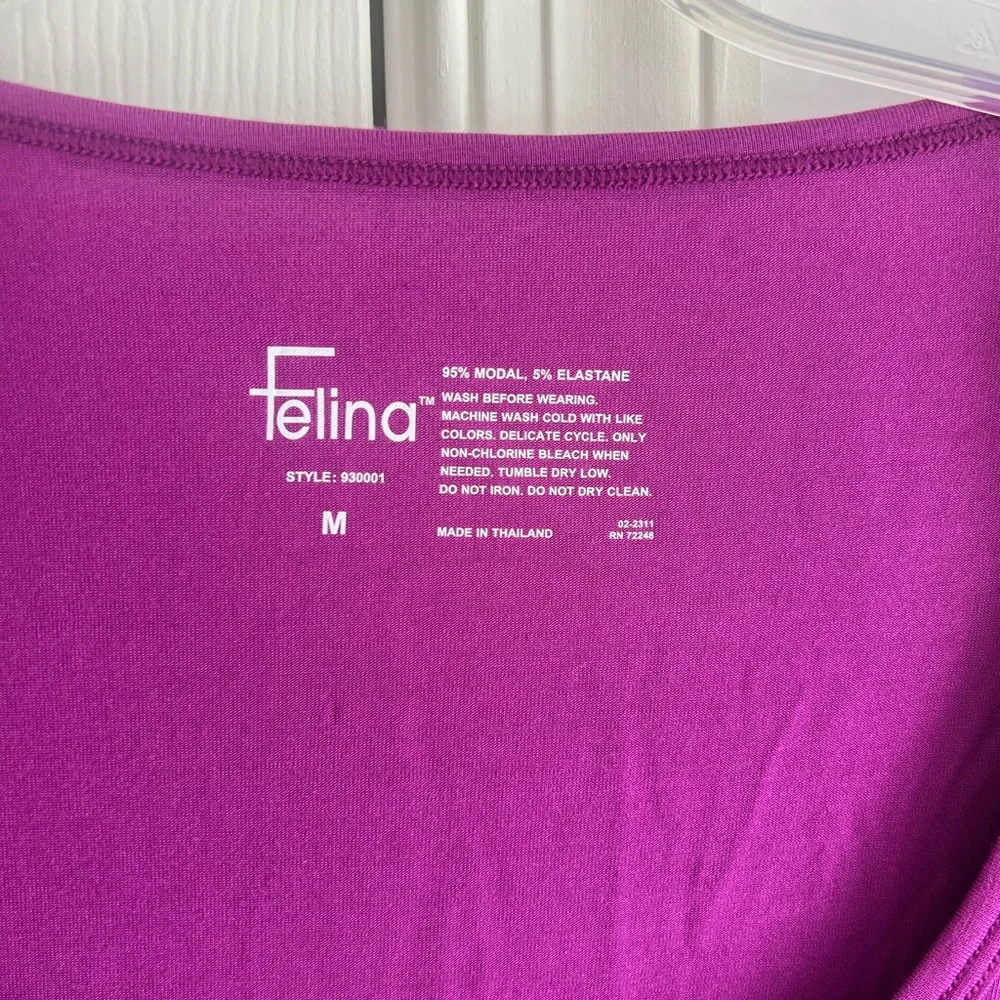 Felina Women's set of 2 navy blue & Purple sleep tees M - Picture 4 of 9